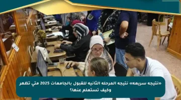 «نتيجة سريعة» نتيجة المرحلة الثانية للقبول بالجامعات 2025 متى تظهر وكيف تستعلم عنها؟